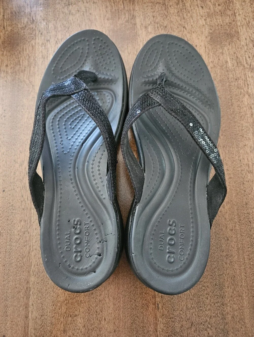 Crocs Sequins Flip Flop Sandals